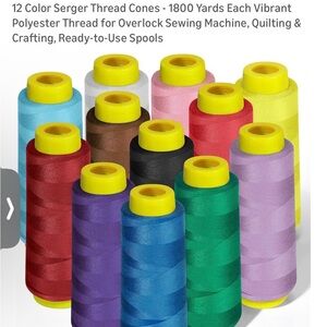 Colorful Sewing Thread Spools Set